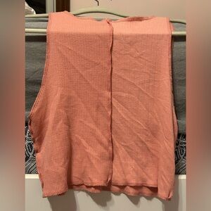 Cute American eagle pink top with fun patching and seam!